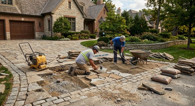 Brick Driveway Repair in Woodland Park, CO
