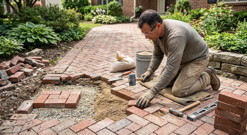 Brick Driveway Repair in Woodland Park, CO