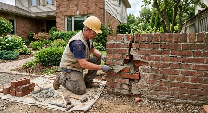 Brick Fence Repair in Woodland Park, CO