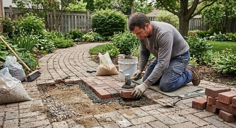 Brick Pathway Repair in Woodland Park, CO