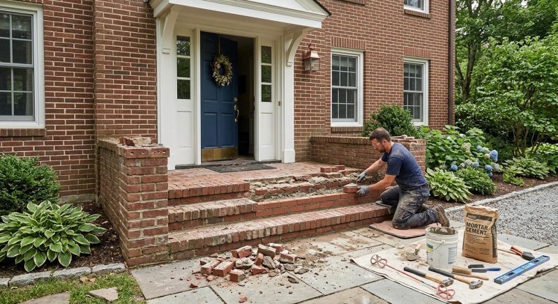 Brick Stoop Repair in Woodland Park, CO