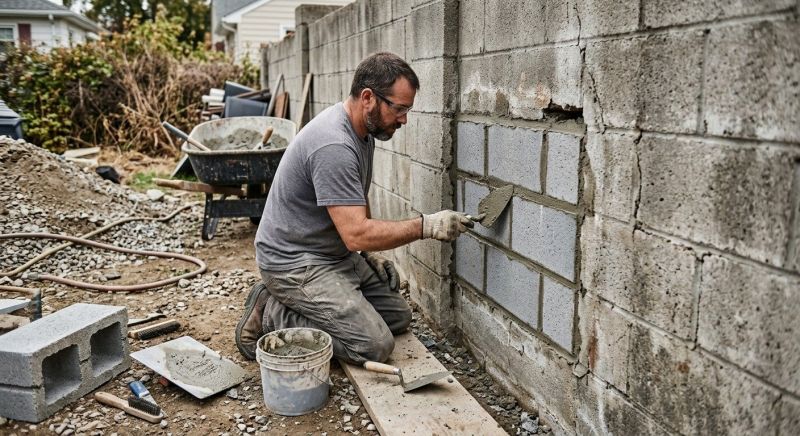 Cinder Block Wall Repair in Woodland Park, CO