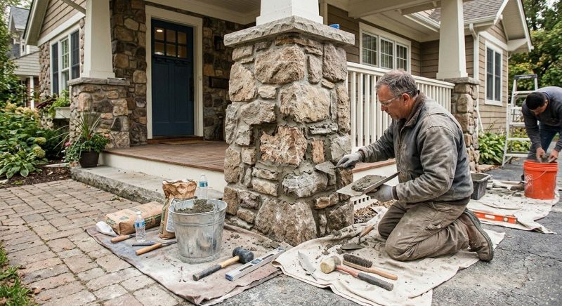 Stone Column Repair in Woodland Park, CO