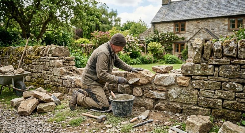 Stone Wall Repair in Larkspur, CO